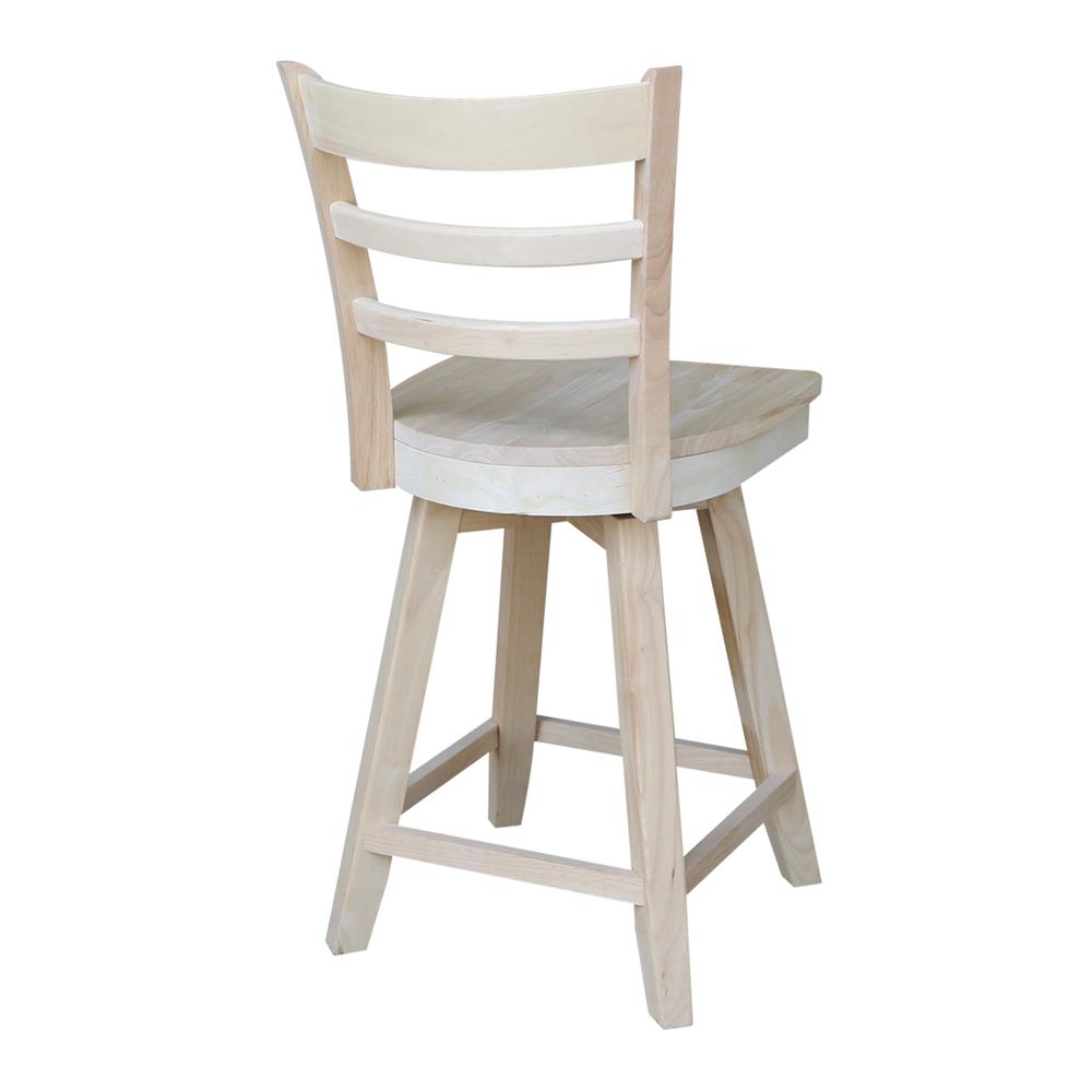 Emily Counter height Stool - 24" Seat Height - With Swivel And Auto Return, Unfinished. Picture 10