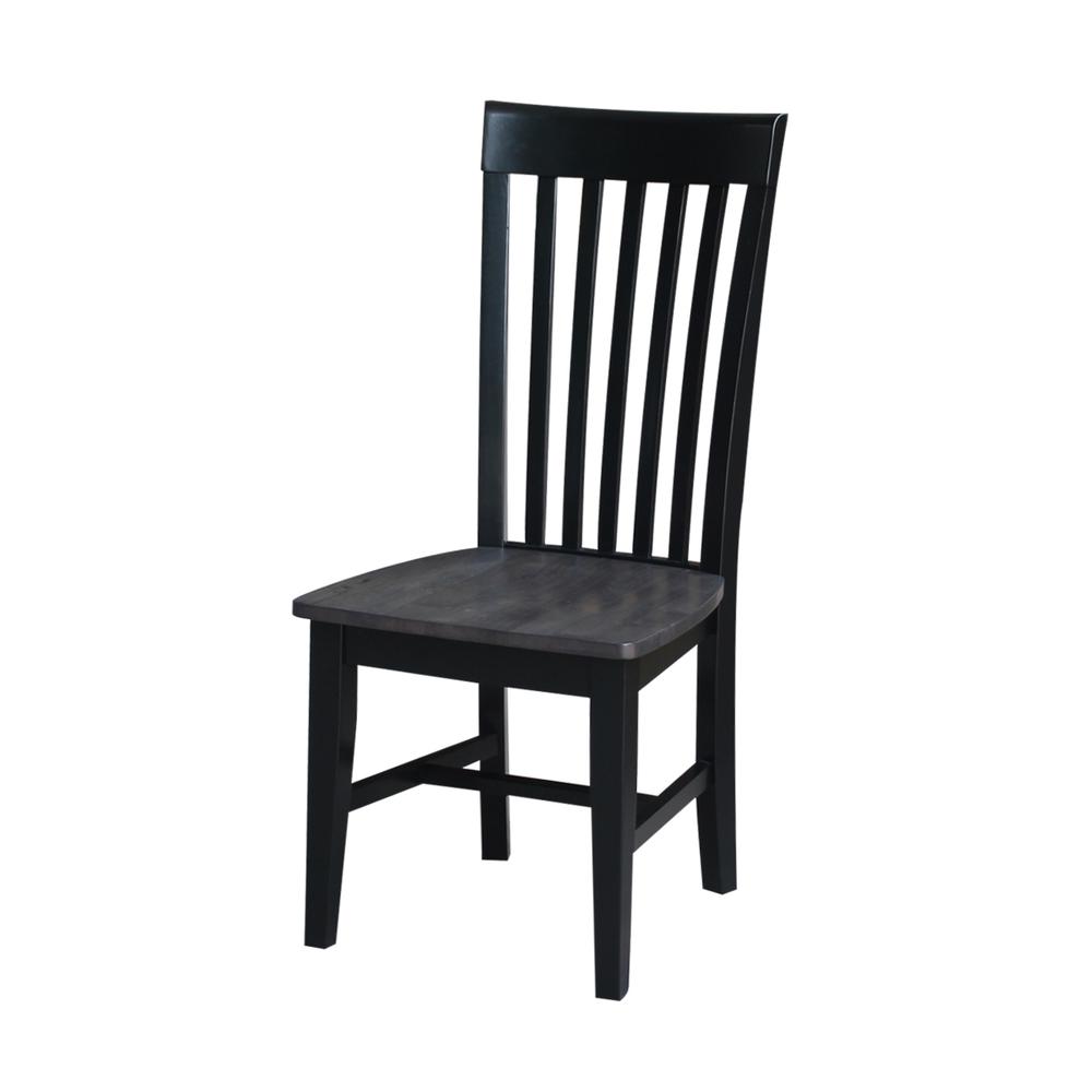 Set of Two Cosmo Tall Mission Chairs, Coal-Black/washed black. Picture 3