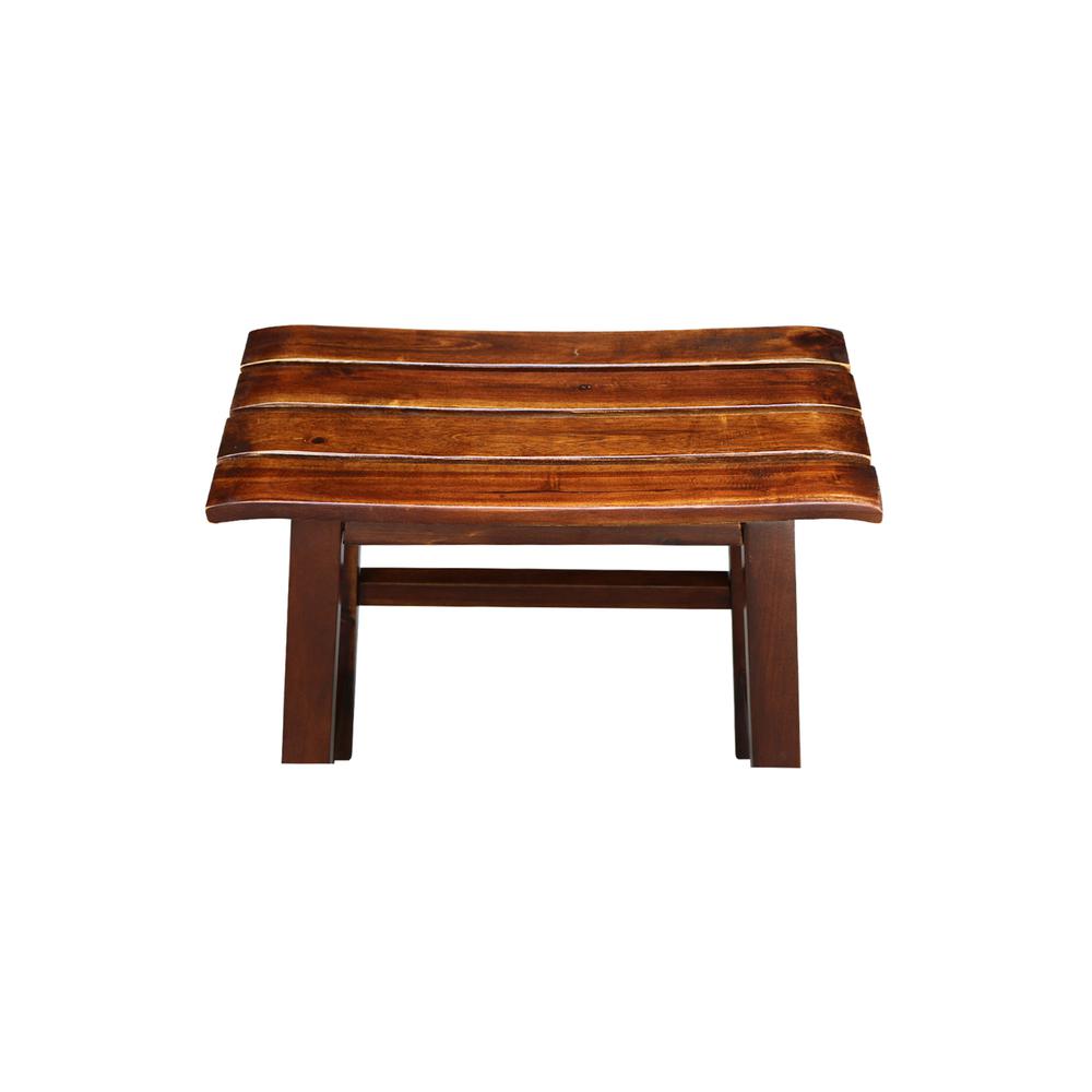 Slat Seat Stool - 18" Seat Height , Espresso. Picture 2