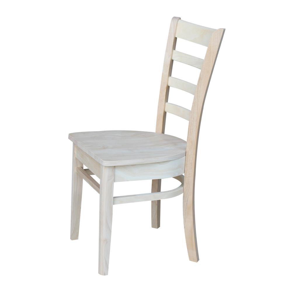 Set of Two Emily Side Chairs, Unfinished. Picture 6