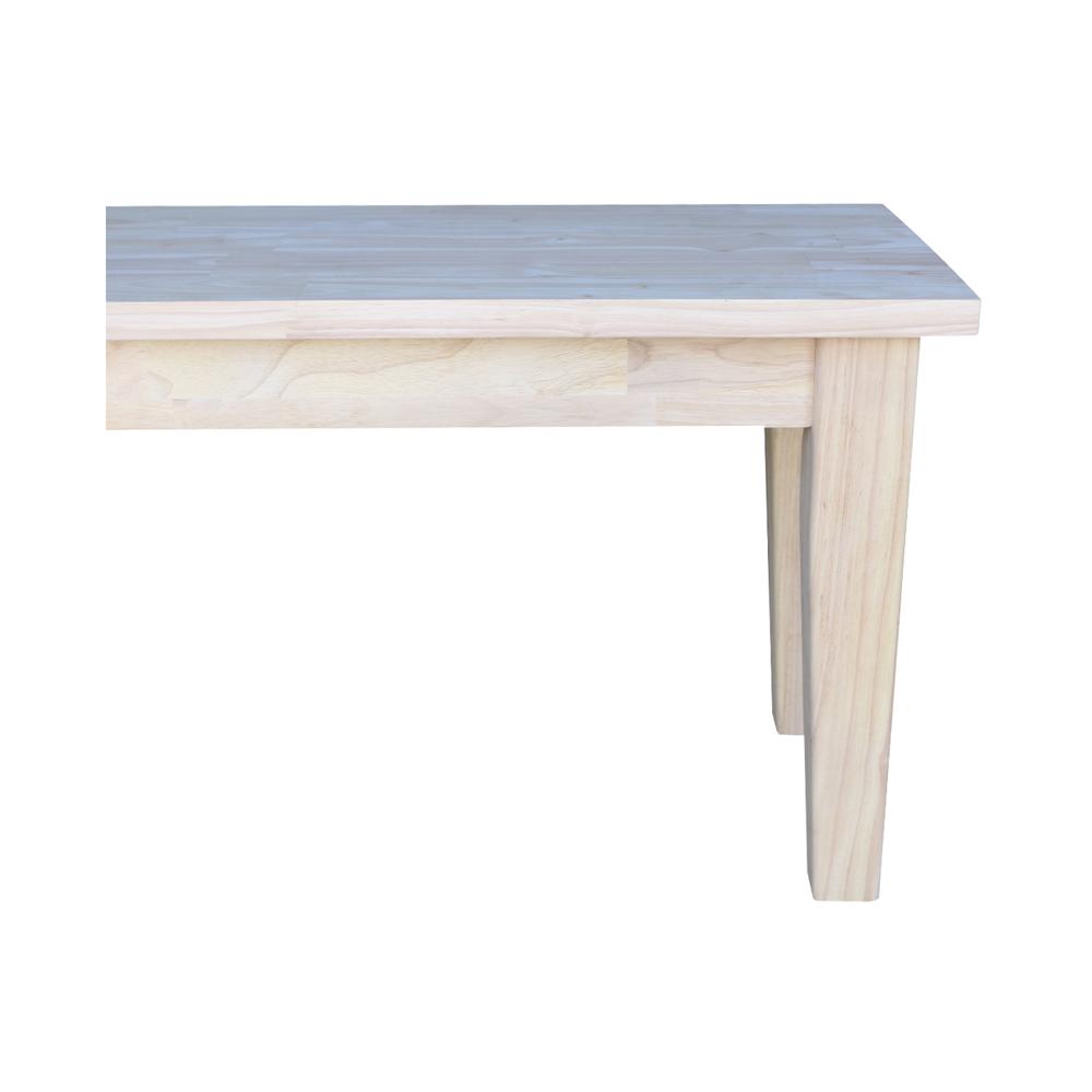 Shaker Style Bench, Unfinished. Picture 4