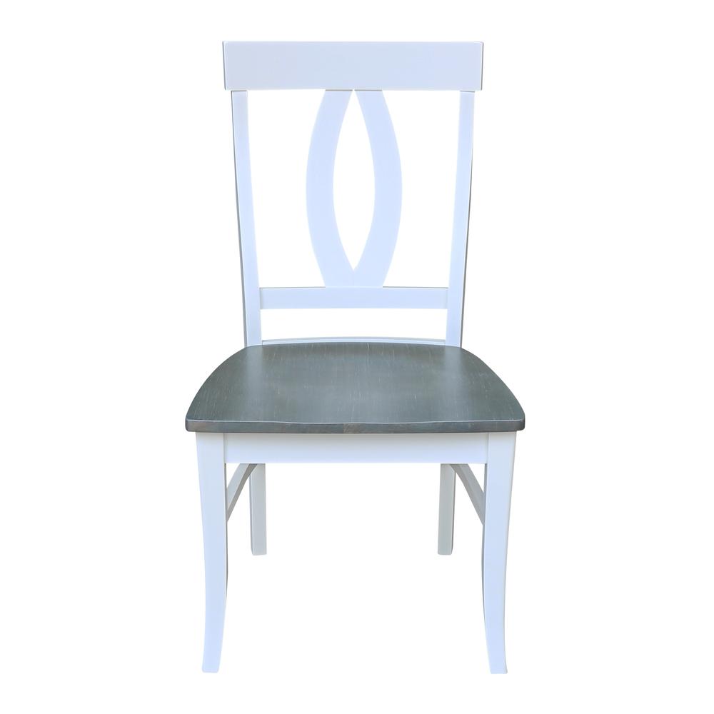 Set of Two Cosmo Verona Chairs, White/Heather gray. Picture 5
