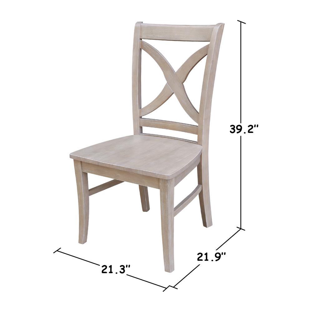 Set of Two Cosmo Chairs, Washed Finish, Washed Gray Taupe. Picture 8