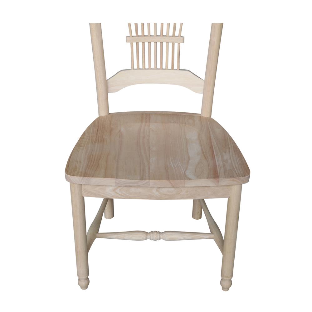 Set of Two Sheafback Chairs, Unfinished. Picture 3