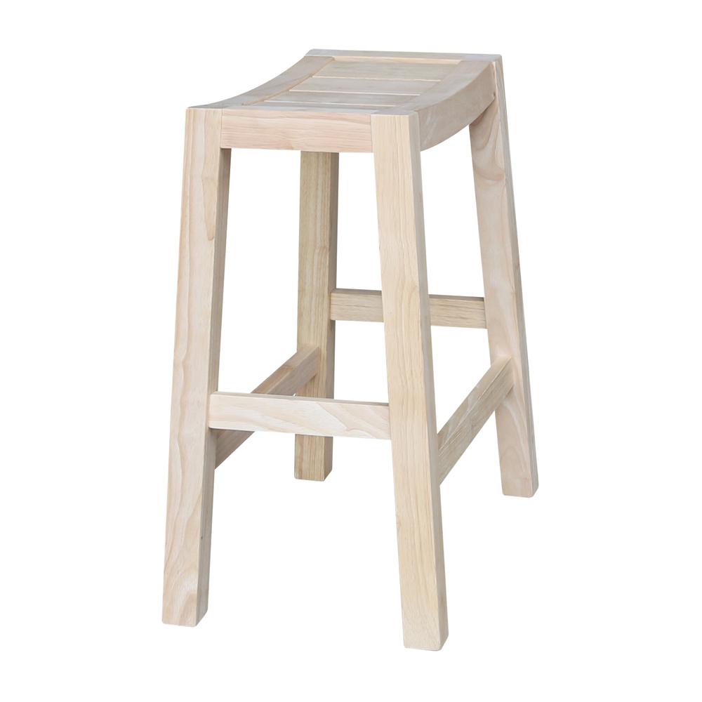 Ranch Stool - 24" Seat Height, Unfinished. Picture 4