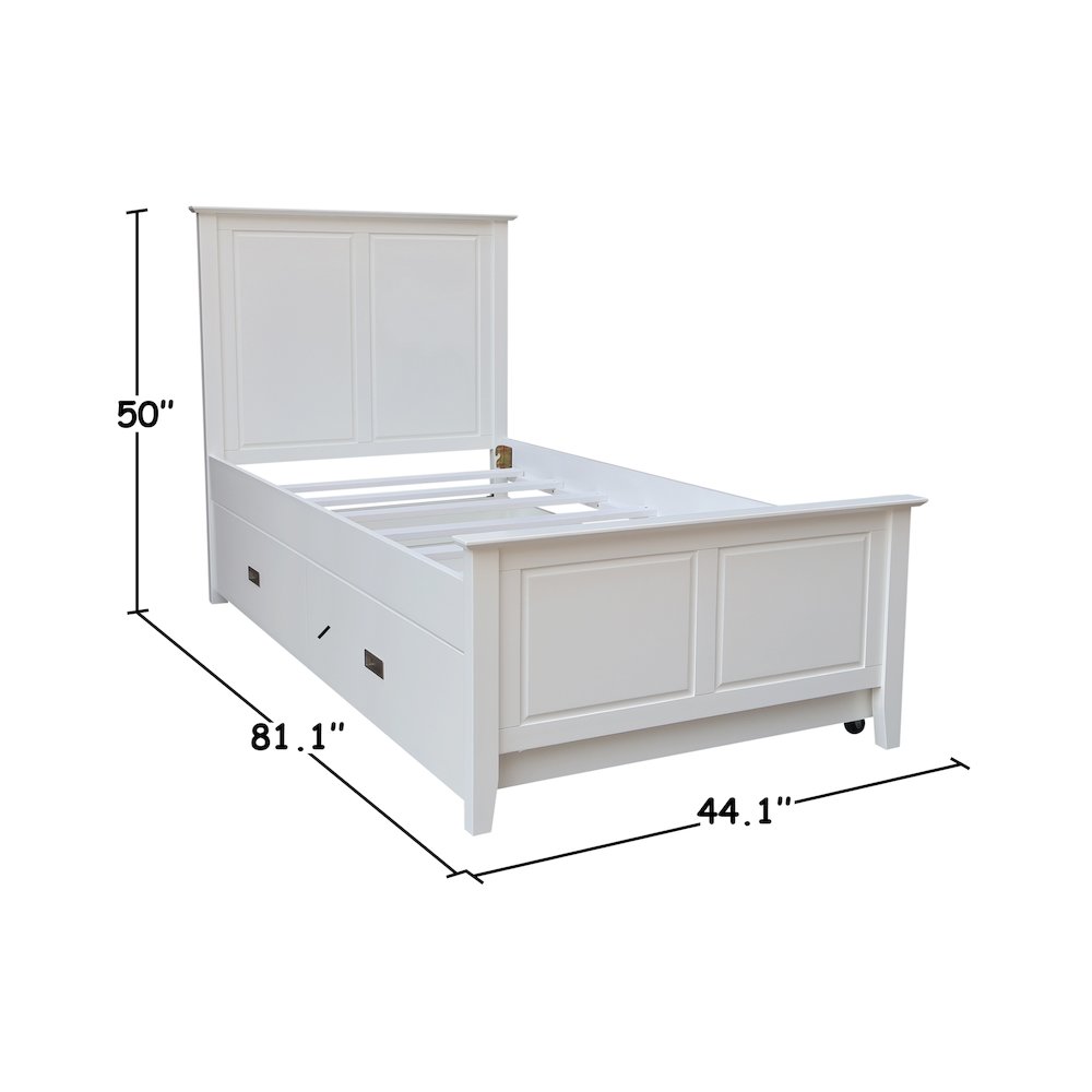Heritage Solid Wood Twin Trundle Bed. Picture 4
