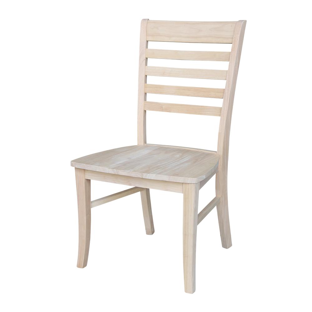 Set of Two Roma Ladderback Chairs, Unfinished. Picture 1