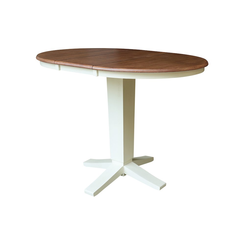 36" Round Extension Table with 6 Counter Height Stools. Picture 2