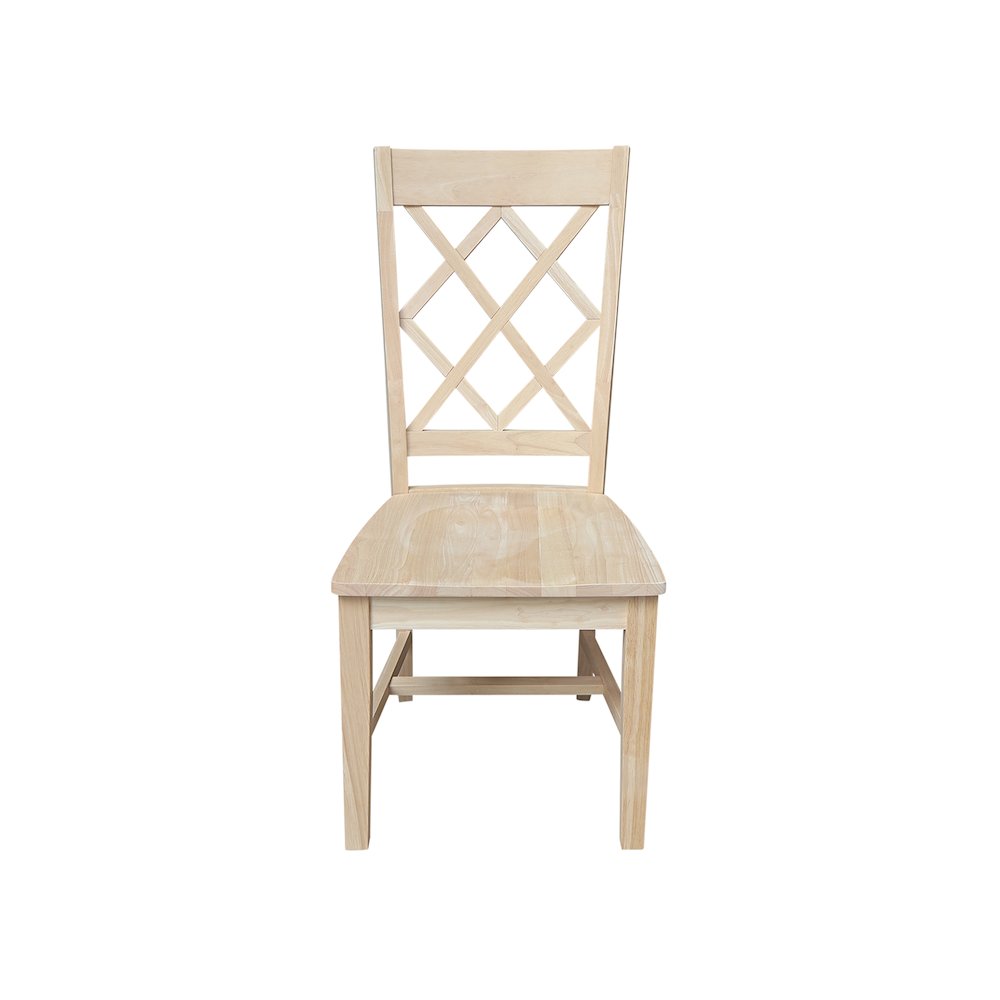 Set of Two Solid Wood Dining Chairs, Unfinished. Picture 6
