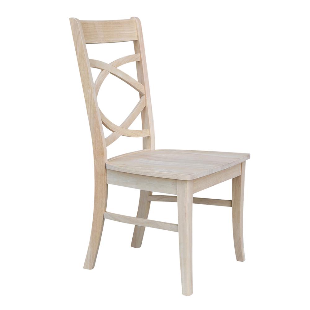 Set of Two Milano Chairs with Wood Seats, Unfinished. Picture 3