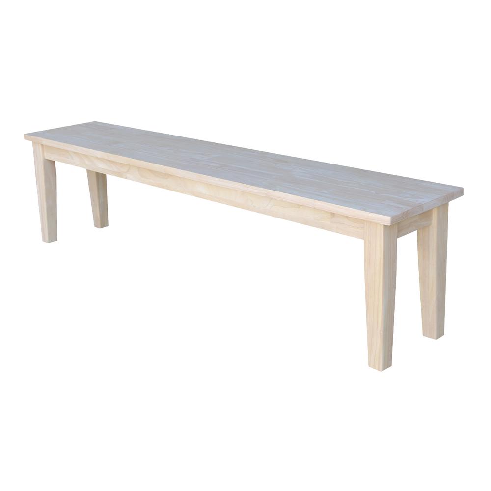 Shaker Style Bench, Unfinished. Picture 1
