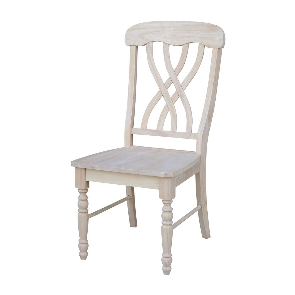 Set of Two Lattice Side Chairs, Unfinished. Picture 1