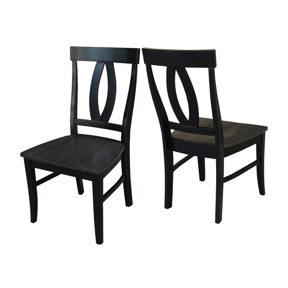 Set of Two Cosmo Chairs, Coal-Black/washed black. Picture 1
