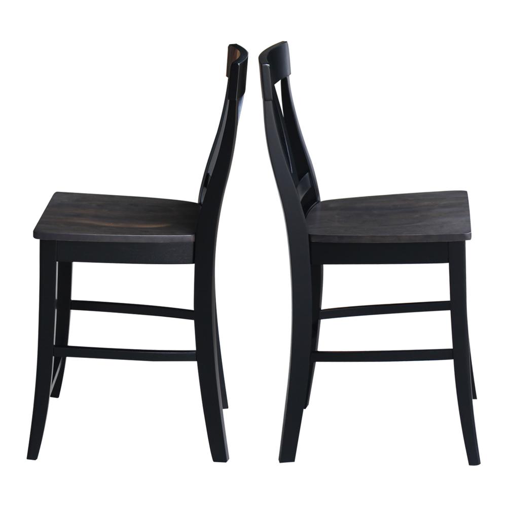 Cosmo Counter height Stool - 24" Seat Height , Coal. Picture 7