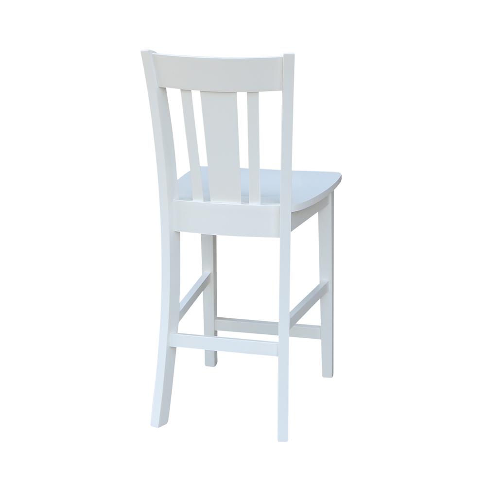 San Remo Counter height Stool - 24" Seat Height, White. Picture 2
