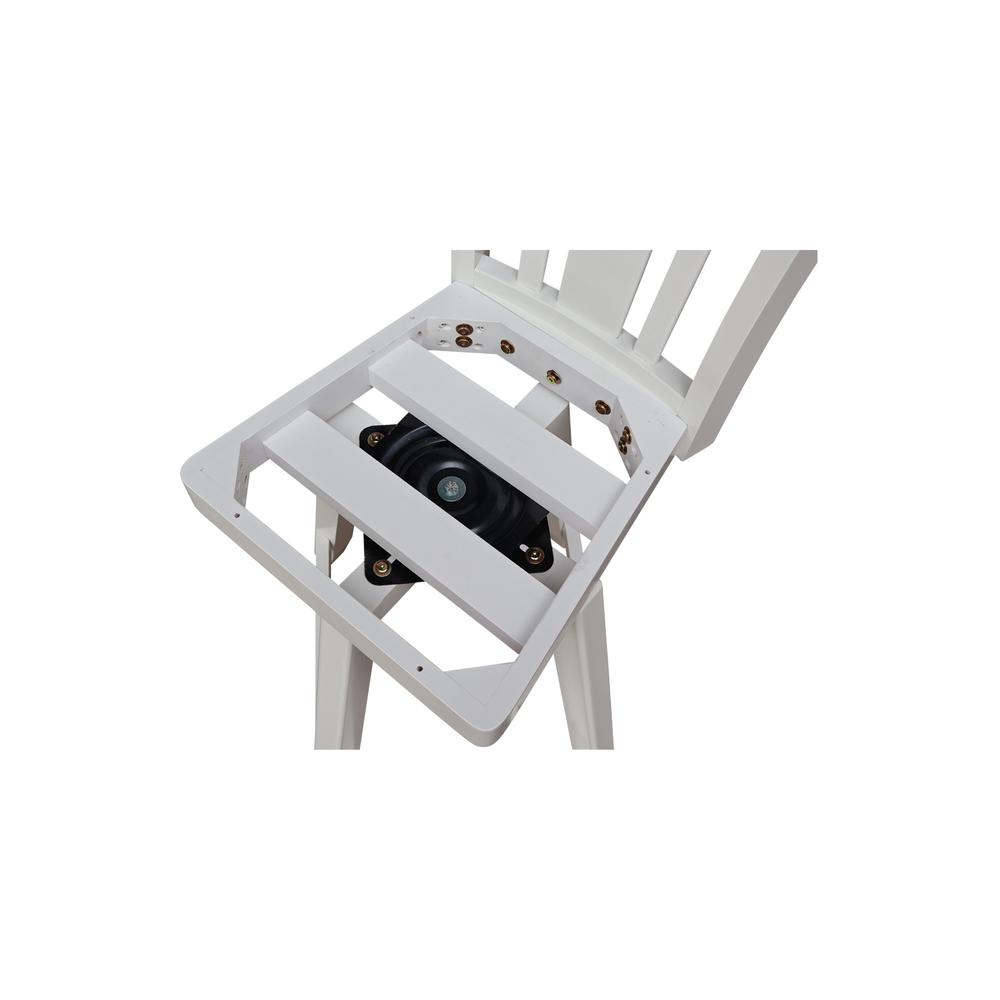 San Remo Counter Height Stool with 24 in. H Swivel Seat in White. Picture 10