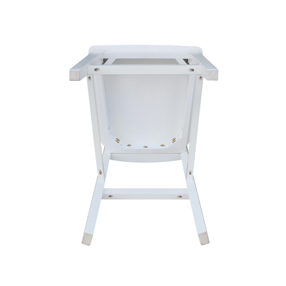 San Remo Counter height Stool - 24" Seat Height, White. Picture 7