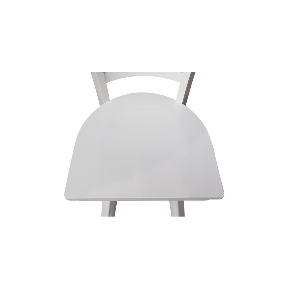 Charlotte Counter Height Stool with 24 in. H Swivel Seat in White. Picture 9