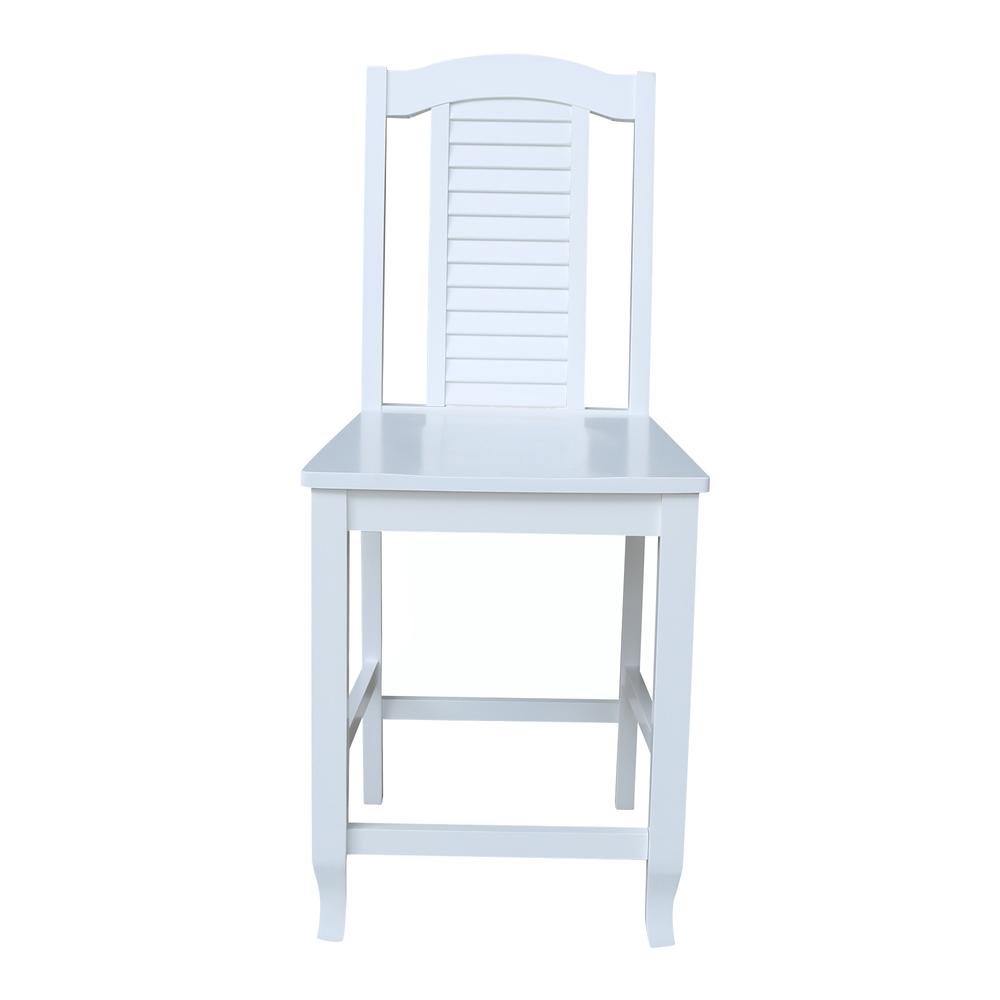Seaside Counterheight Stool, 24" Seat Height, White. Picture 5