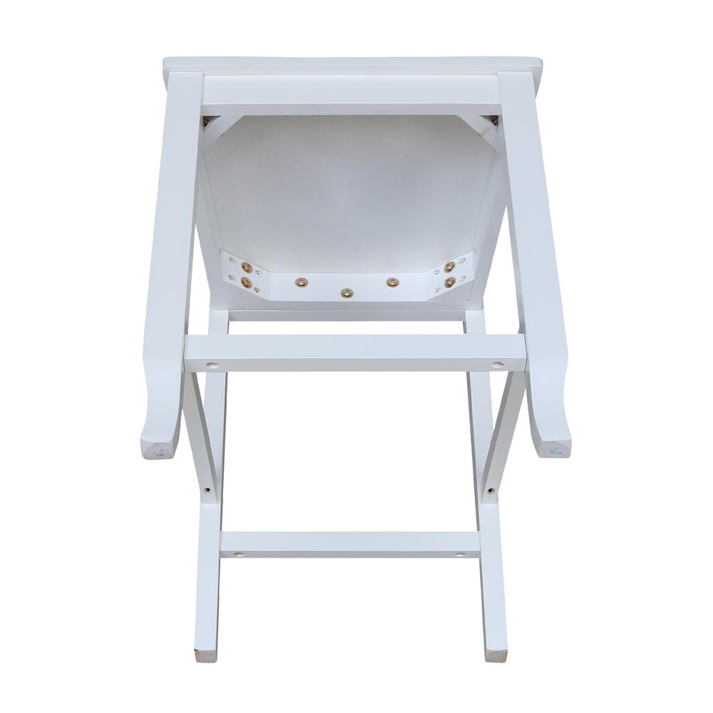 Seaside Counterheight Stool, 24" Seat Height, White. Picture 7