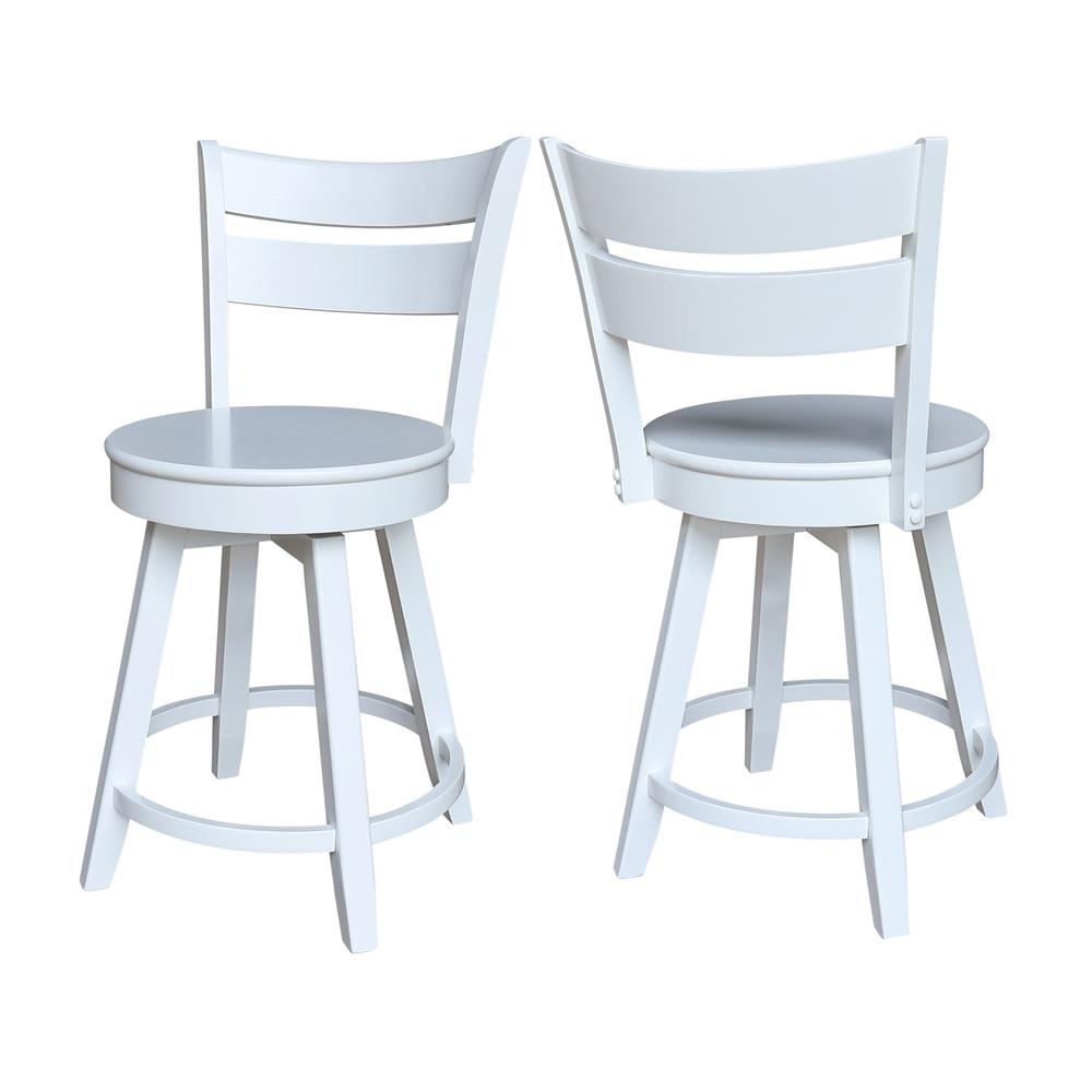 Sara Counter Height Stool with Swivel Seat. Picture 11