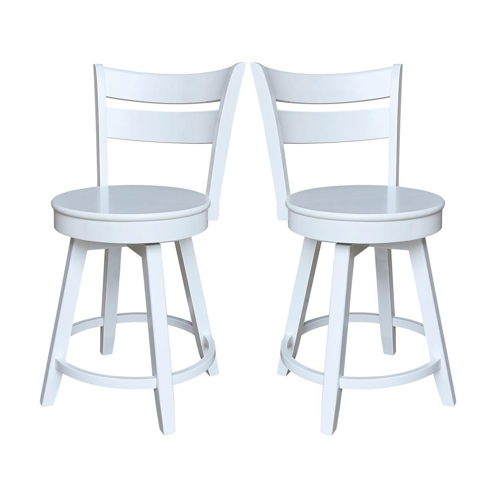 Sara Counter Height Stool with Swivel Seat. Picture 8