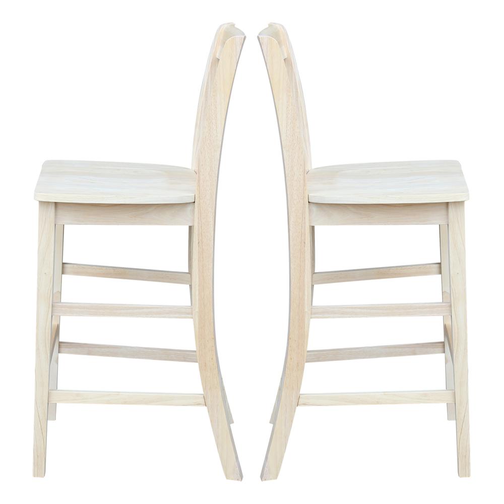 San Remo Bar height Stool - 30." Seat Height, Unfinished. Picture 5