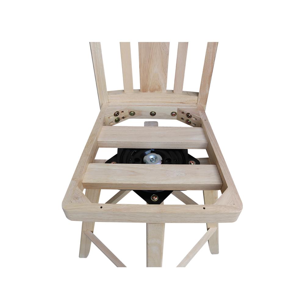 San Remo Bar height Stool - 30." Seat Height, Unfinished. Picture 12