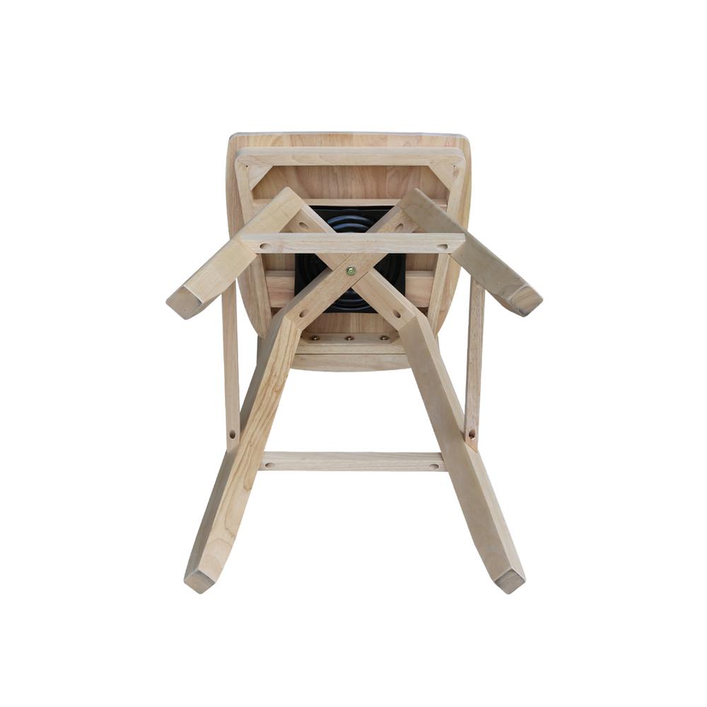 San Remo Bar height Stool - 30." Seat Height, Unfinished. Picture 16