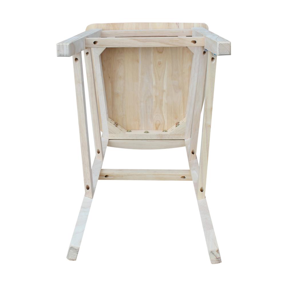 San Remo Bar height Stool - 30." Seat Height, Unfinished. Picture 7