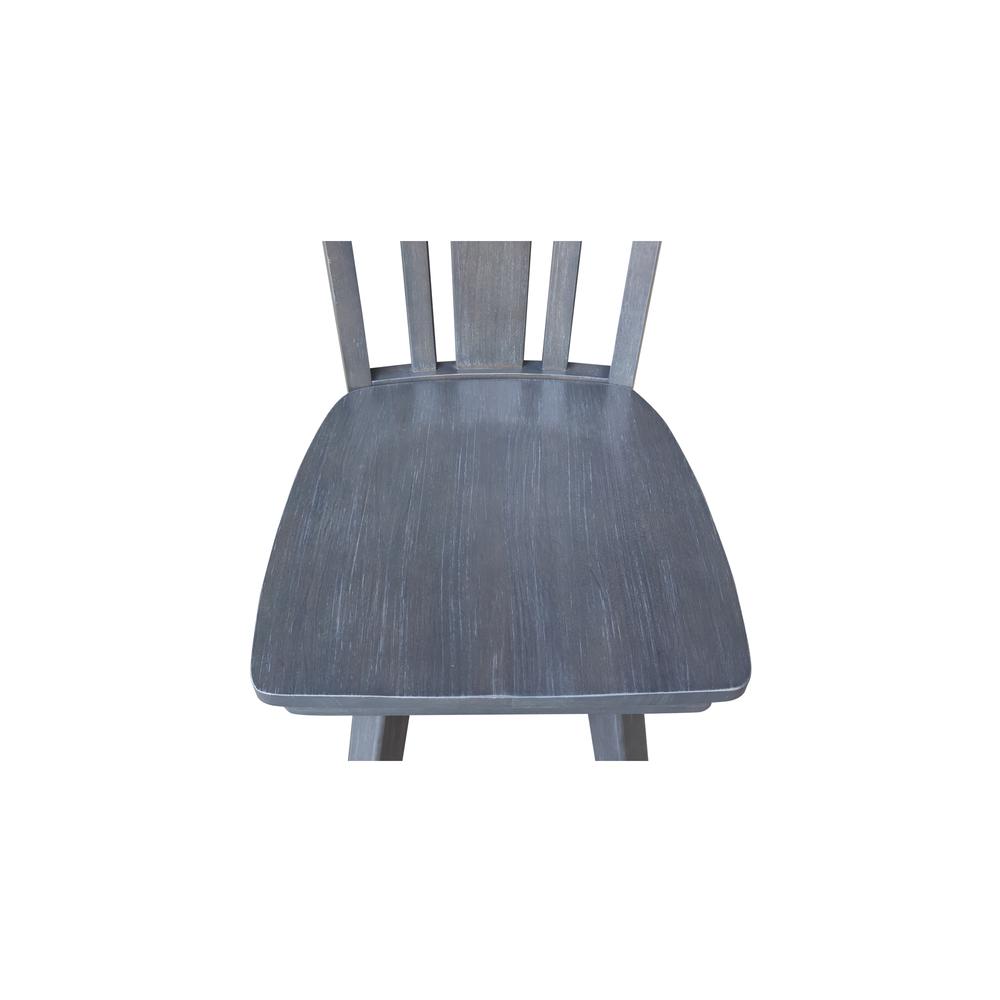 San Remo Counter Height Stool with 24 in. H Swivel Seat in Heather Gray. Picture 9