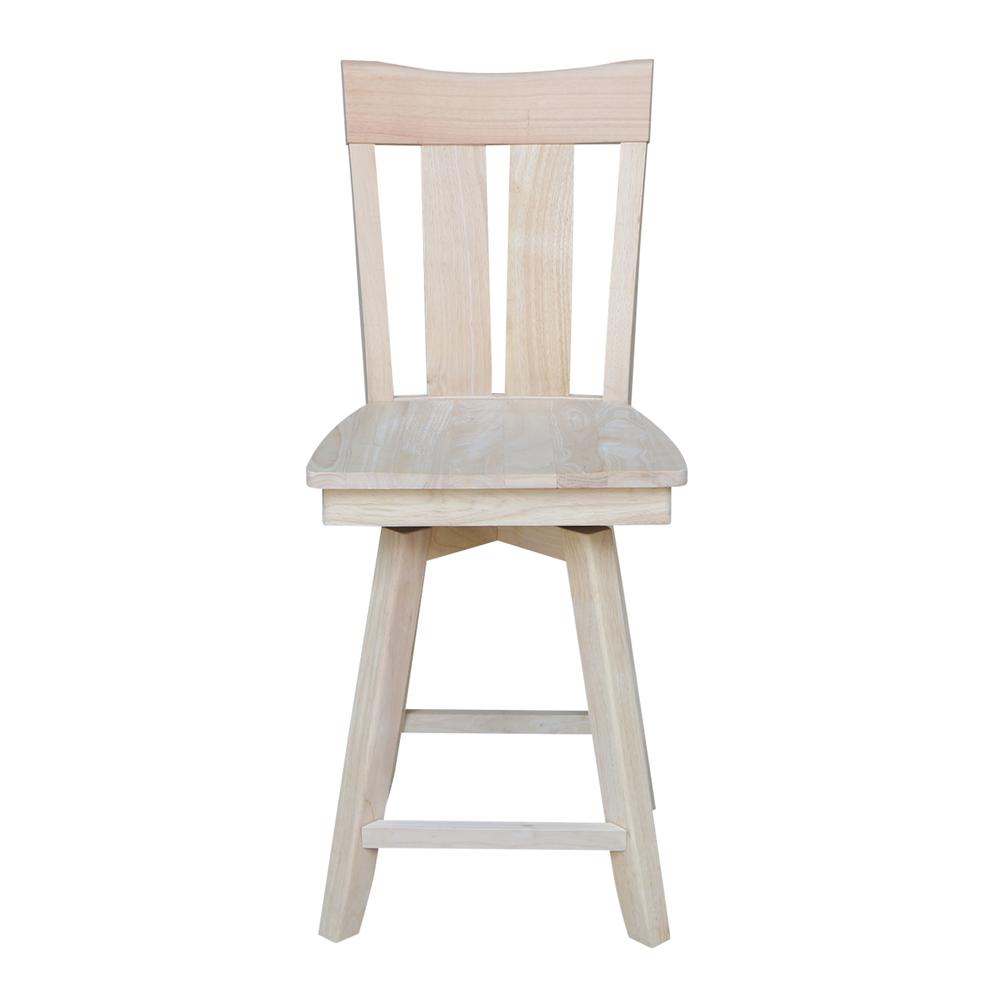 Ava Counter height Stool - 24" Seat Height, Unfinished. Picture 12