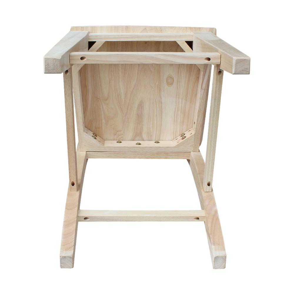 Canyon Collection Counter height Double X-Back  Stool - 24" Seat Height, Unfinished. Picture 4