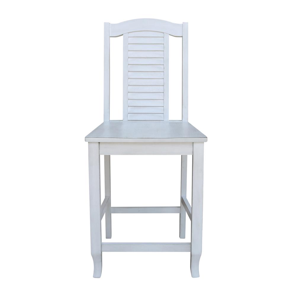 Seaside Counterheight Stool - 24" Seat Height, Antique Chalk. Picture 5