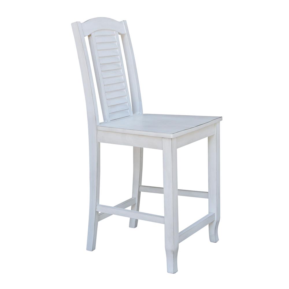 Seaside Counterheight Stool - 24" Seat Height, Antique Chalk. Picture 6