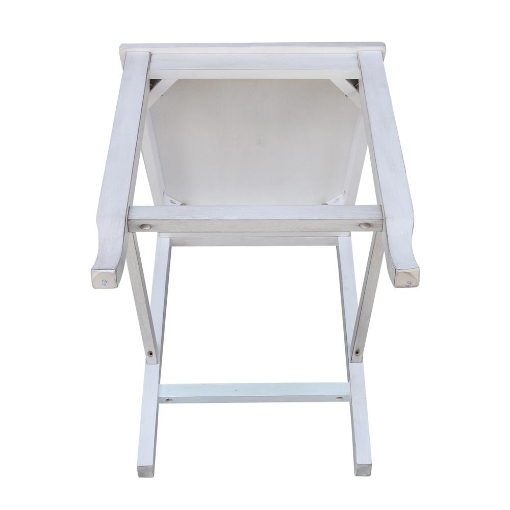 Seaside Counterheight Stool - 24" Seat Height, Antique Chalk. Picture 7