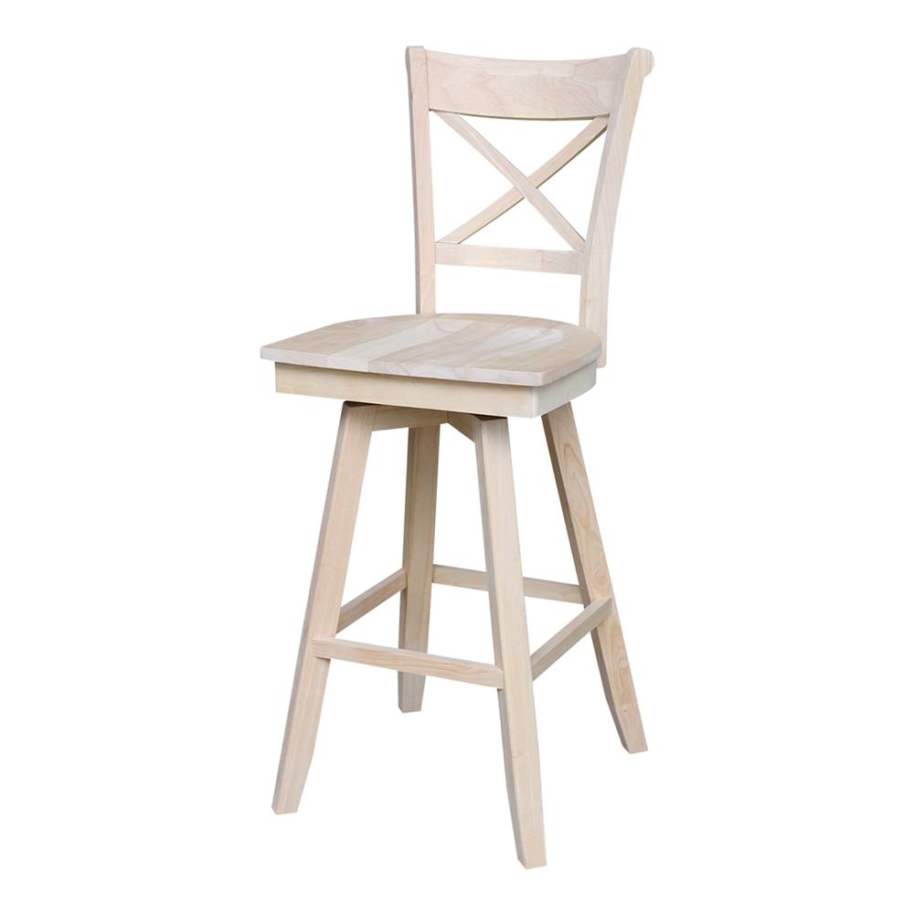 Charlotte Bar Height stool - 30 in. Seat Height in Unfinished. Picture 1