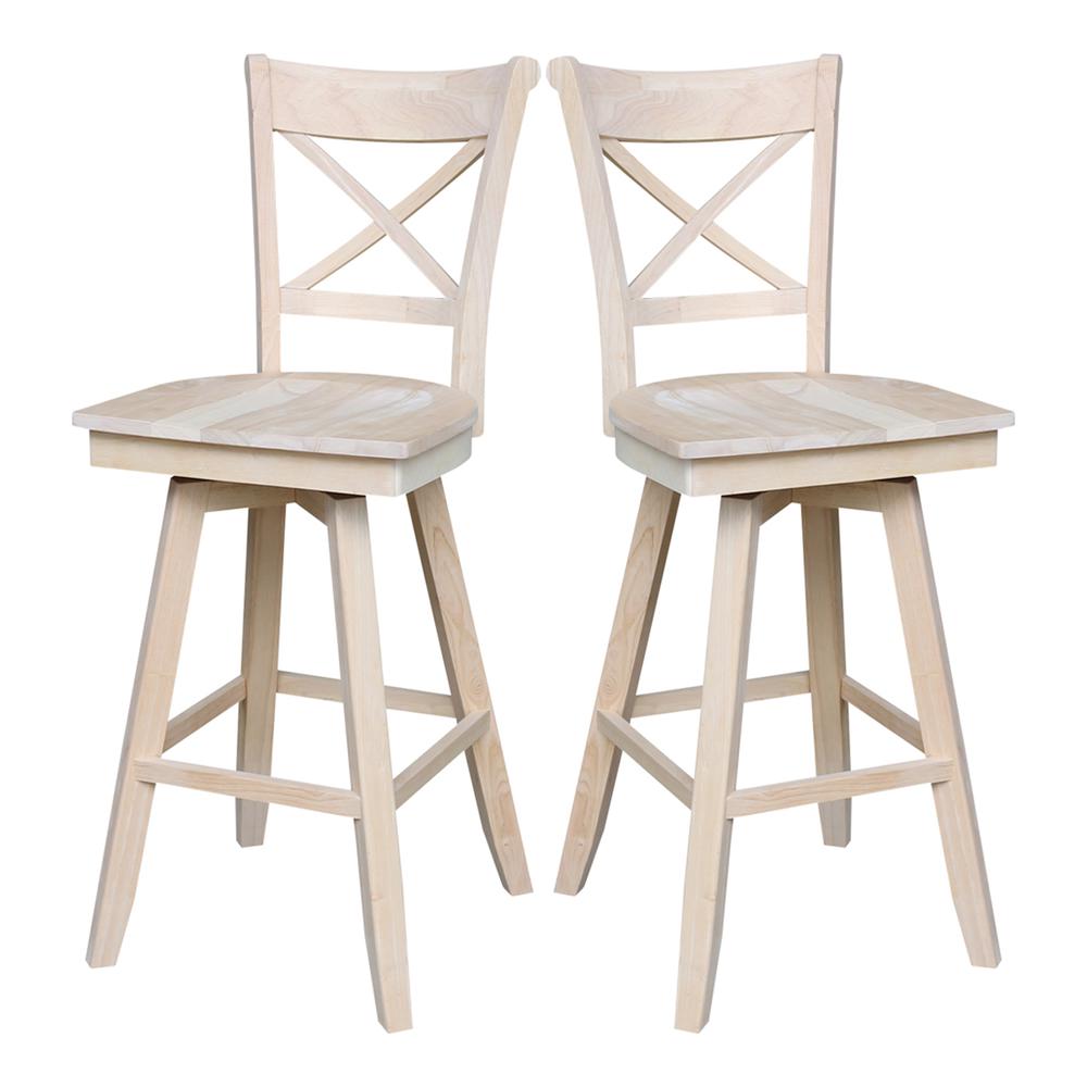Charlotte Bar Height stool - 30 in. Seat Height in Unfinished. Picture 7