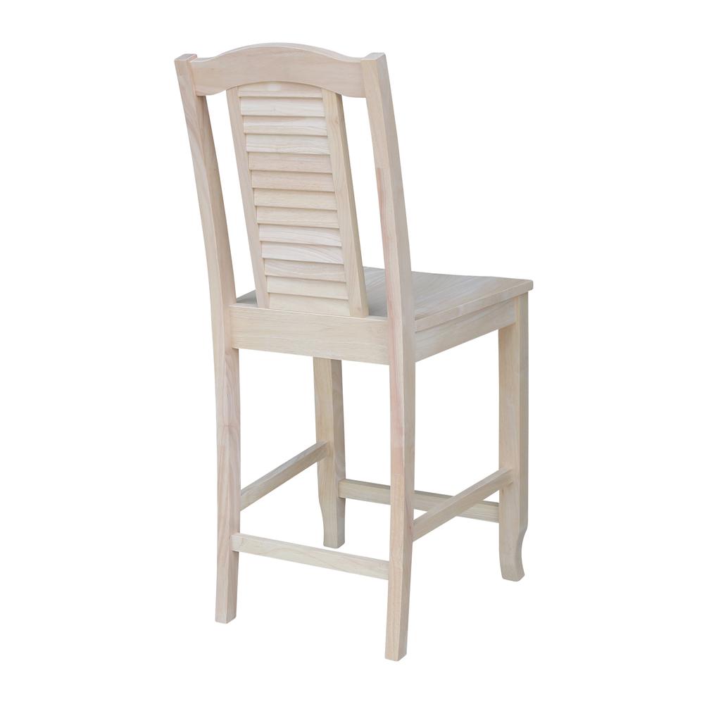 Seaside Counterheight Stool, 24" Seat Height, Ready to finish. Picture 1