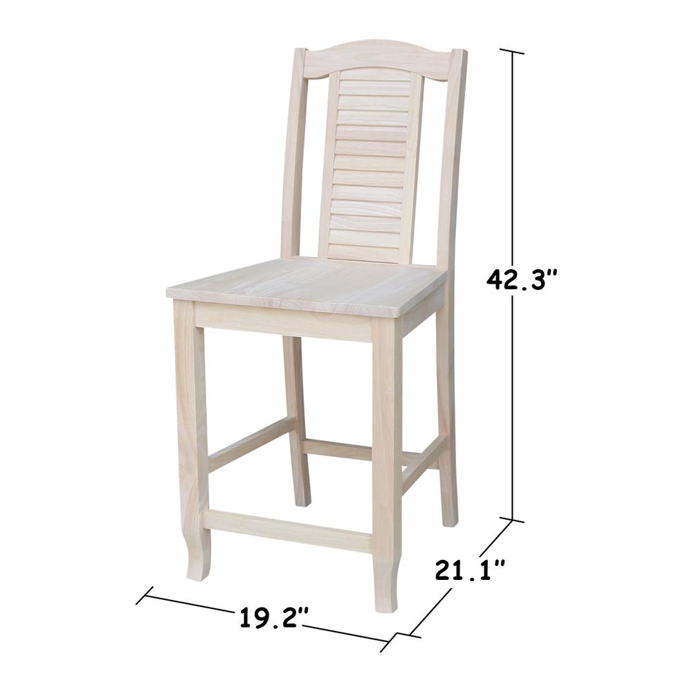 Seaside Counterheight Stool, 24" Seat Height, Ready to finish. Picture 2