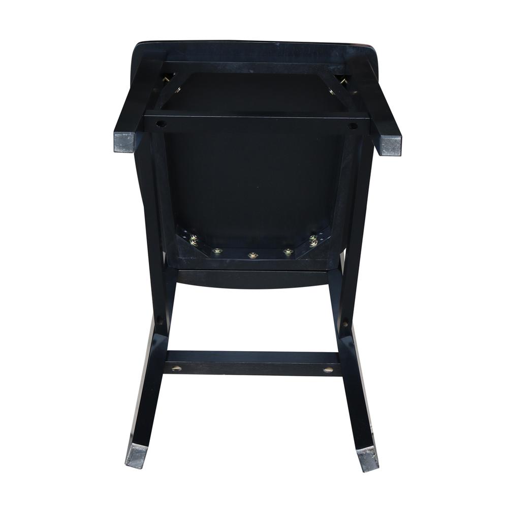 San Remo Counter height Stool - 24" Seat Height, Black. Picture 6