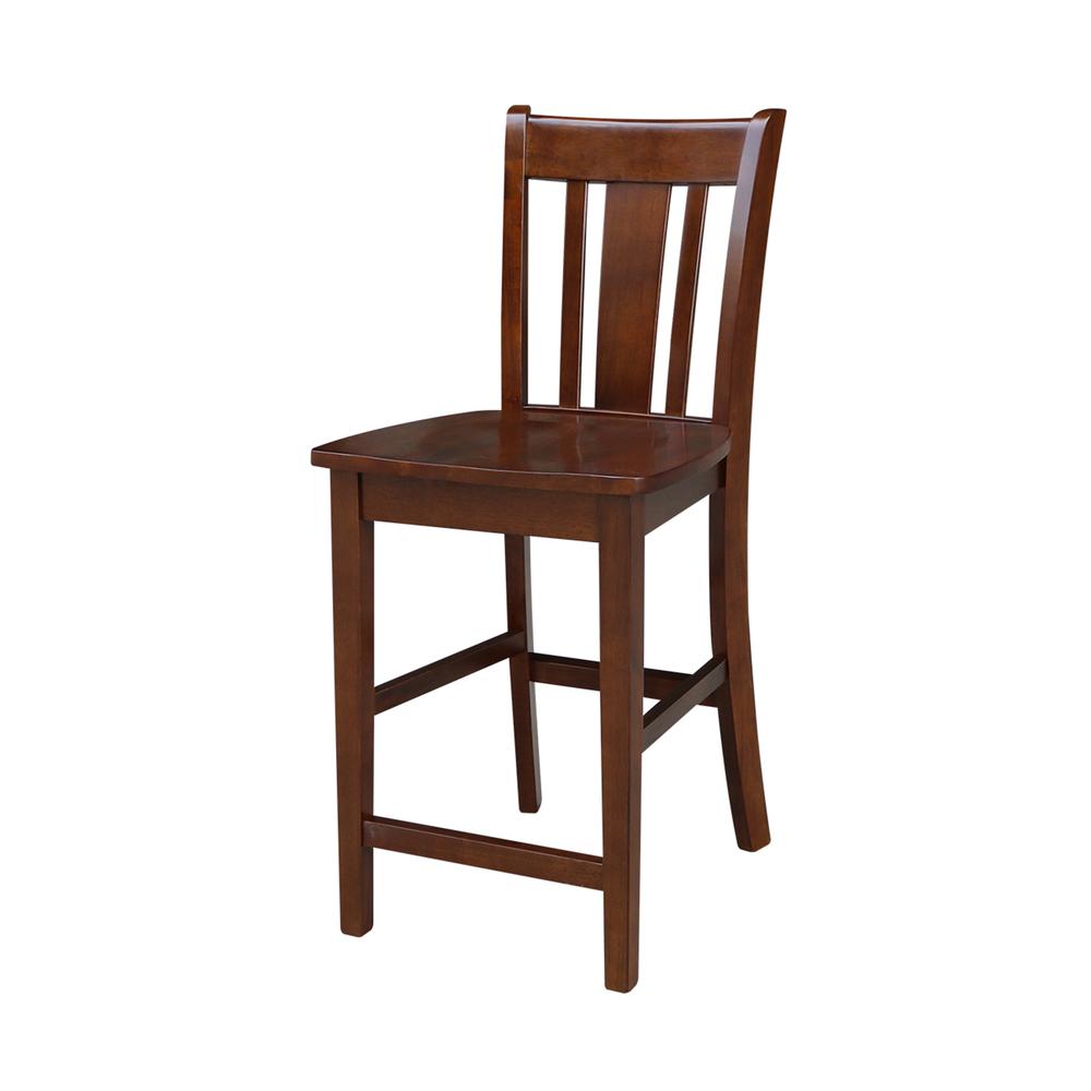 San Remo Counter height Stool - 24" Seat Height, Espresso. Picture 10