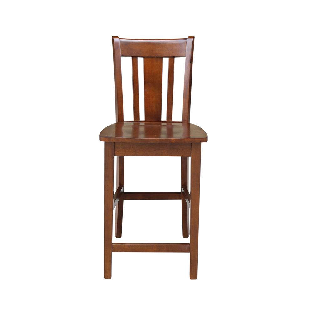San Remo Counter height Stool - 24" Seat Height, Espresso. Picture 5