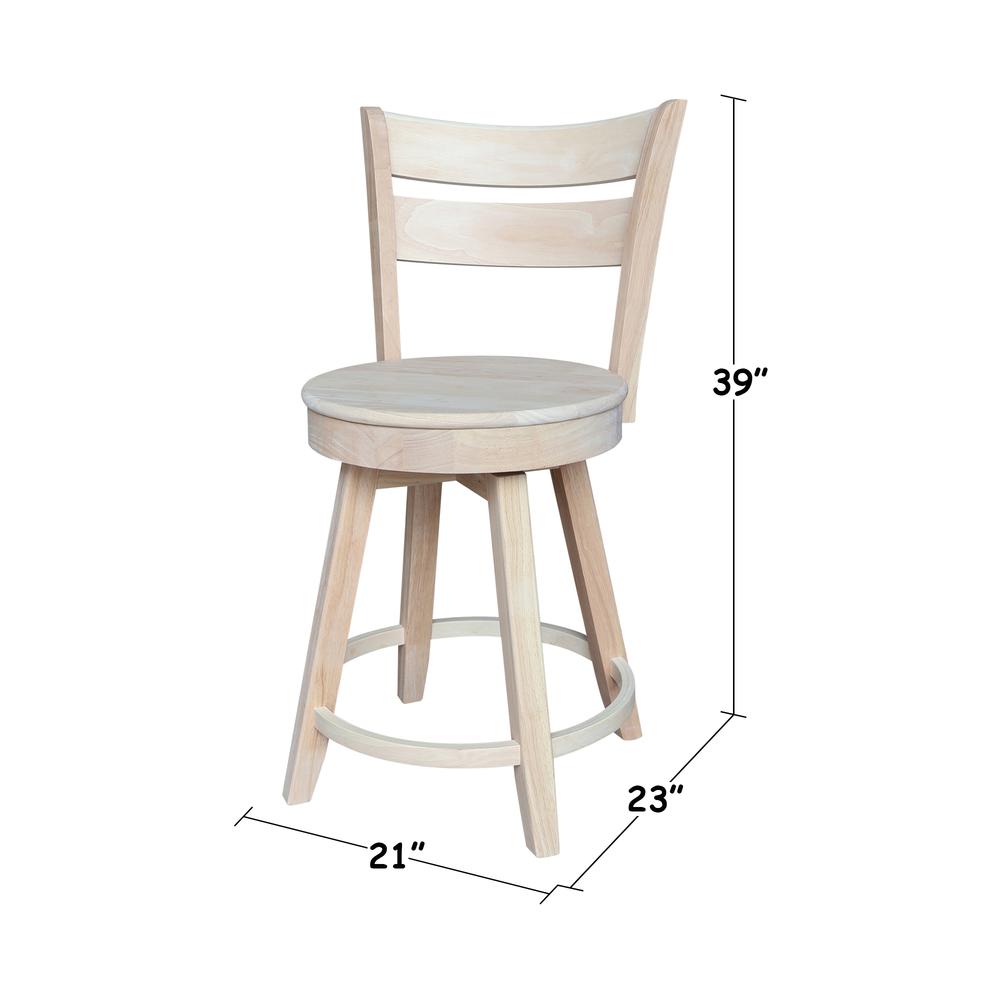 Sara Counter Height Stool with Swivel Seat. Picture 4