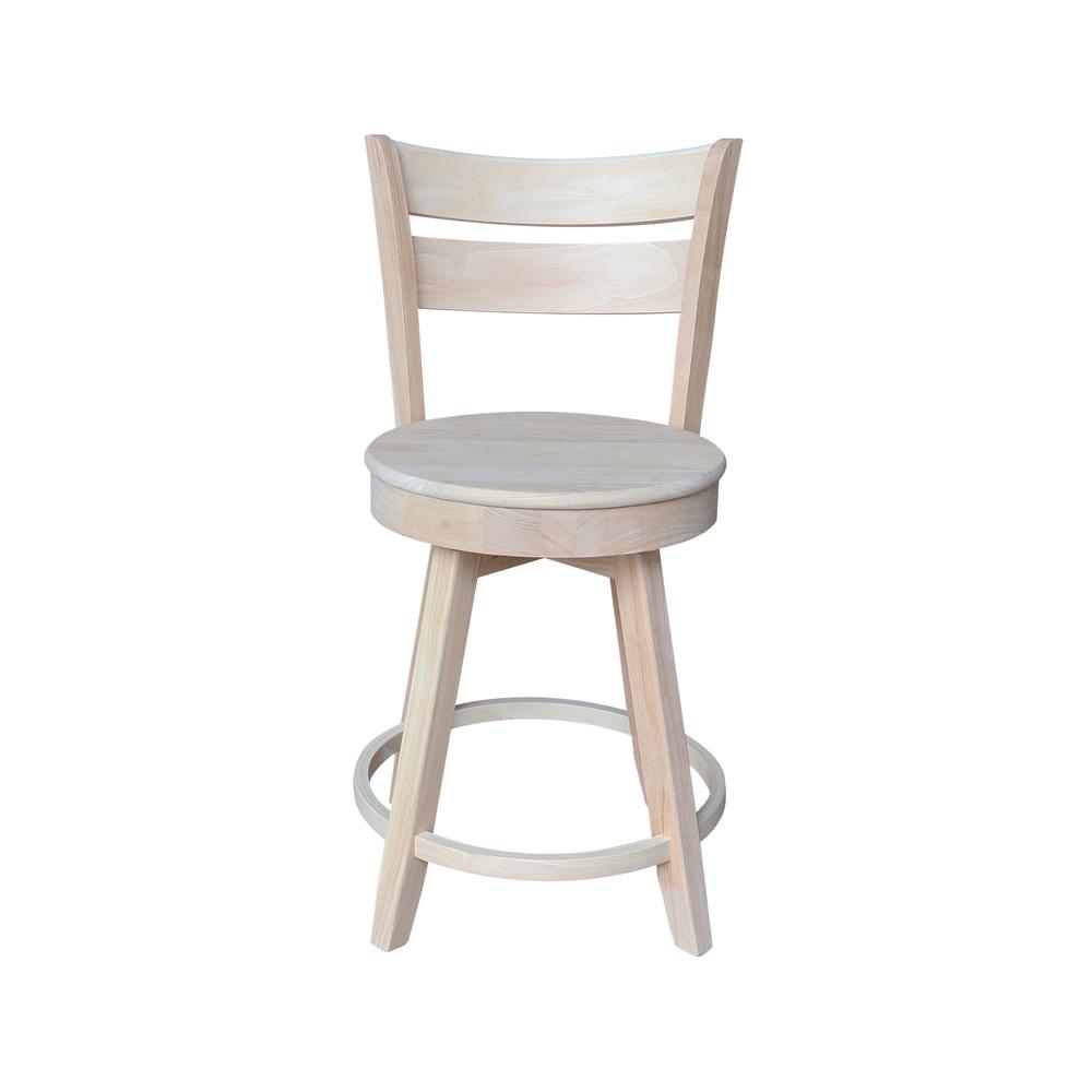 Sara Counter Height Stool with Swivel Seat. Picture 6