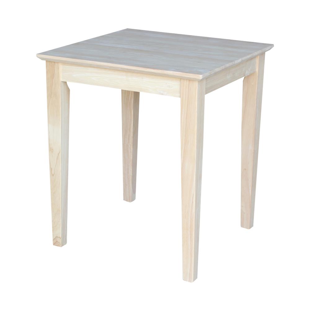 Shaker End Table - Tall, Unfinished. Picture 1