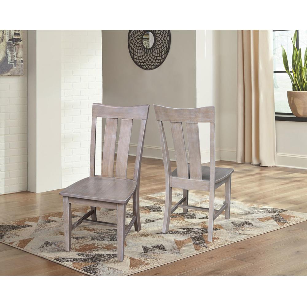 Set of Two Ava Chairs, Washed Gray Taupe. Picture 2