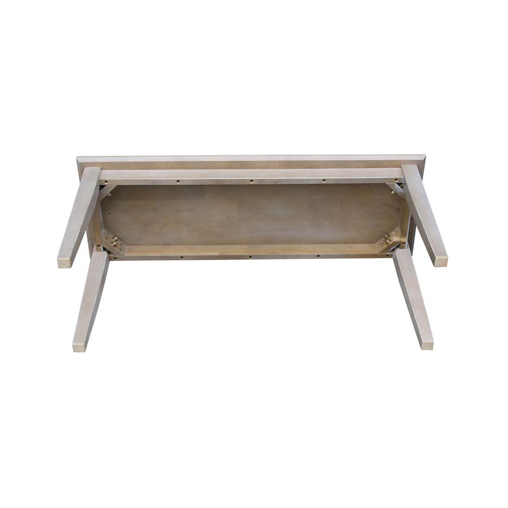 Shaker Styled Bench , Washed Gray Taupe. Picture 3