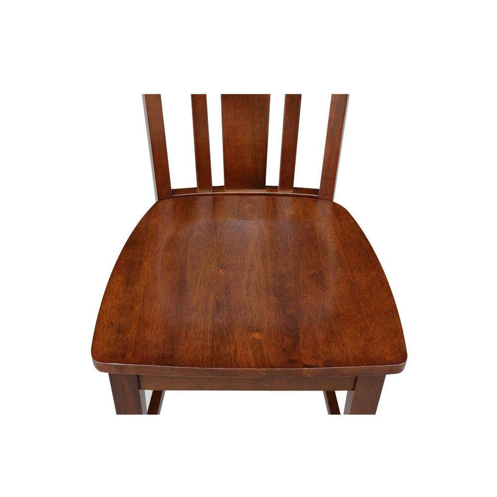 San Remo Bar height Stool - 30" Seat Height, Espresso. Picture 2