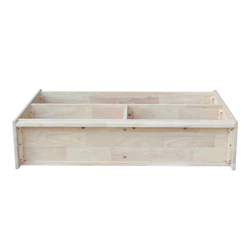 Abby Divided Bookcase - 30"H, Unfinished. Picture 4